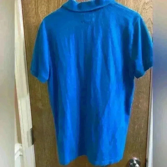 Express Pique Polo Blue Size Medium Modern Fit - Picture 5 of 8
